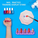 Practical Retro Nail Art Palette Nail Tips Plate Showing Stand Practice Tool