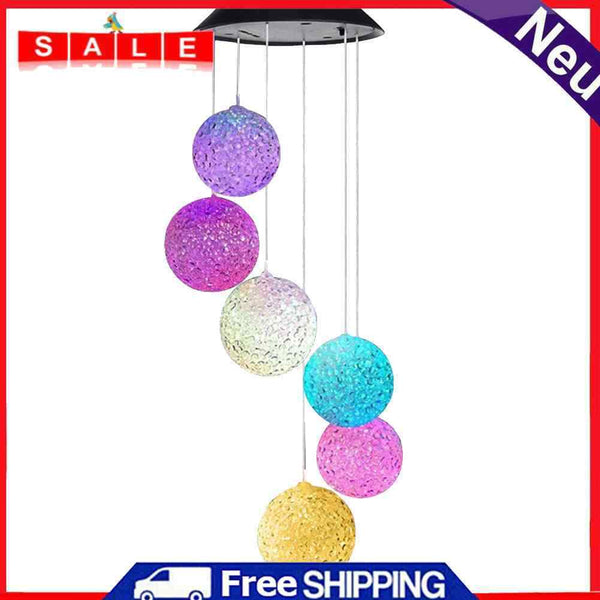 Solar Wind Chime Light Waterproof Outdoor Courtyard Garden Wind Bell Lighting