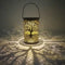 Metal LED Solar Light Hollow Tree Pattern Hanging Lamp Outdoor Garden Decoration