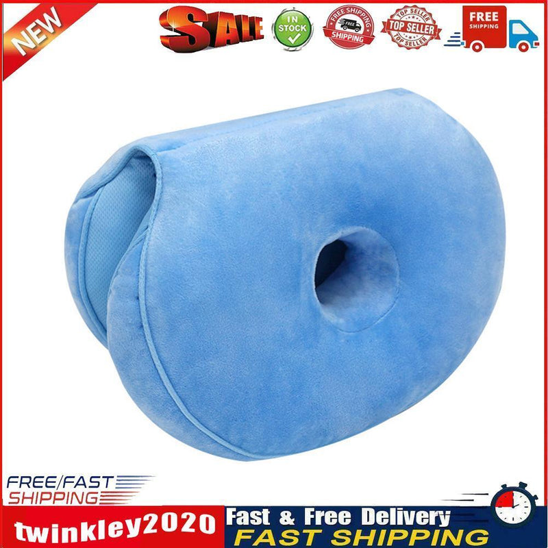 Memory Foam Plush Cushion Orthopedic Office Chair Seat Pillow (Sky Blue) Newly