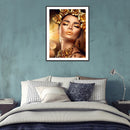 5D DIY Golden Lady Full Round Diamond Painting Mosaic Picture Wall Rhinesto