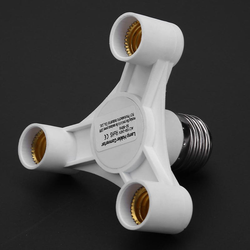 E27 to 3E14 Bulb Light Socket Adapter Splitter Screw Induction Lamp Holder UK