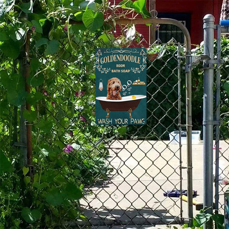 Metal Tin Sign Plaque Dog Animal Home Decor Living Room Iron Art Posters