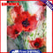 Diamond Painting 5D Full Square Drill Mosaic DIY Red Flower Kit for Bedroom
