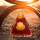 Orgonite Pyramid Crystal Energy Orgone Generator Reiki Balancing Wealth Gather