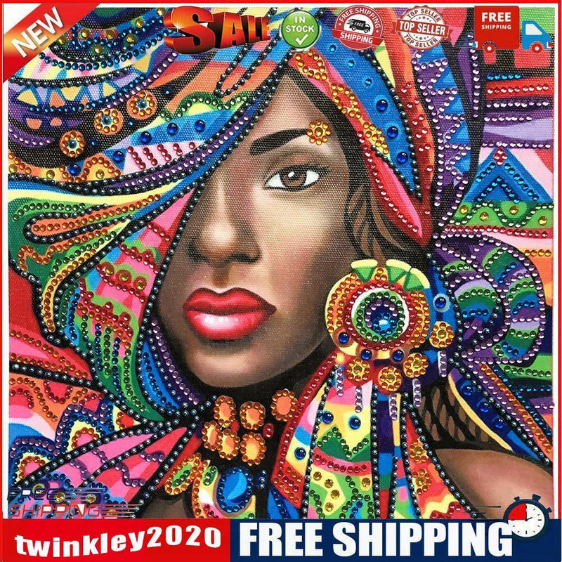 5D DIY Special-shaped Diamond Painting Cross Stitch Kit (R8100 Beauty)
