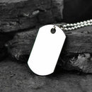 Military Dog Tag Steel Pendant Ball Bead Necklace Army Mens ,UK C7B7 E0A9
