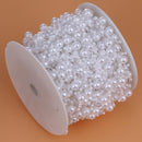 10 Meters Fishing Line Artificial Pearls Beads Chain Garland White Newly