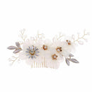 Jewelry White Flower Bridal Clips Bridesmaid Tiara Hair Combs Flower Hair Pin