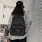 #A Fashion Japanese Backpack for Women Men Nylon Casual Student Large Shoulder B