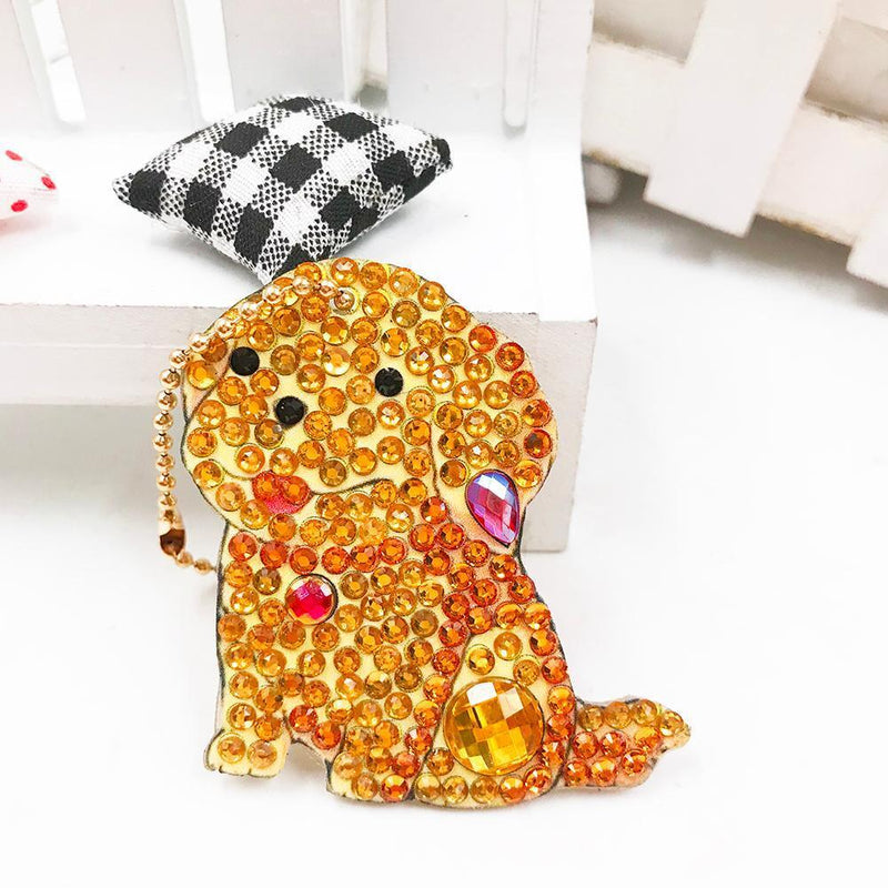 4pcs DIY Special Shape Full Drill Woman Girl Jewelry Keyring Christmas Gift