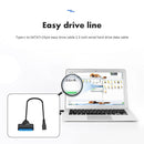 Type-C to SATA 7+15 Pin 2.5 inch External SSD HDD Hard Drive Adapter Cables