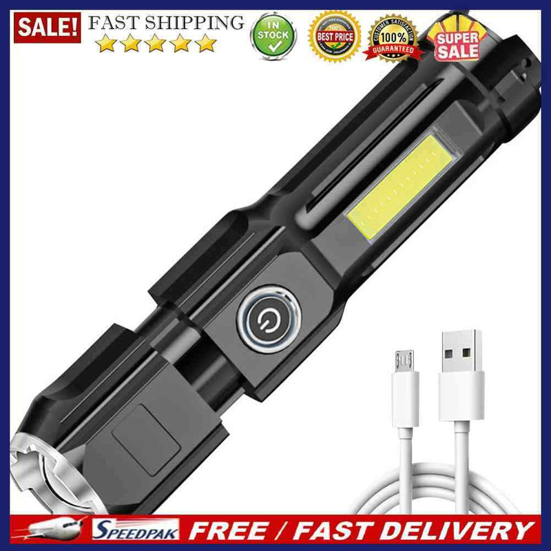USB Rechargeable Built-in Battery Magnetic Flashlight Outdoor Work Lantern
