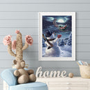 Party Haus Garten Zoo Ornament Kunstdekoration blau