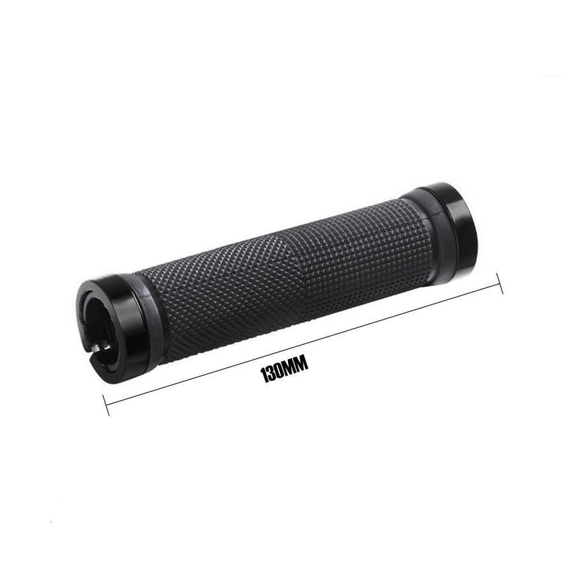1 Pair MTB Bike Handlebar Anti-Skid Grips Rubber Bicycle Accessory (Black)