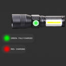 Waterproof Zoomable Torch Lamp USB Charging LED Glare Glashlight Cob Light
