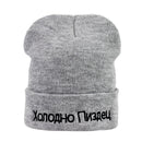 Embroidery Letter Soft Warm Man Woman Ski Caps Beanies Hat Winter Cap Knit
