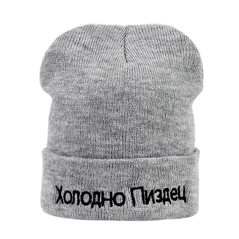 Embroidery Letter Soft Warm Man Woman Ski Caps Beanies Hat Winter Cap Knit