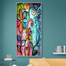 Home Decor DIY Drill Point Craft Abstract Flower Mosaic Round Diamond Painting