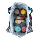 Oxford Cloth Leaf Wool Crochet Hooks Storage Bag Thread Yarn Tote (Blue) Newly