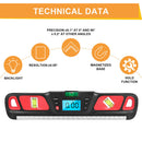 Digital Magnetic Base Level Slope Inclinometer Electric Angle Finder (Red)