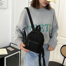 Female Preppy Style Lamb Wool Backpack Women Winter Solid Color Mini Rucksacks