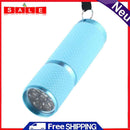 9LED UV Mini Portable Flashlight Purple Light 395-400nm Ultraviolet Torch Lamp