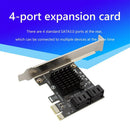 SATA PCIe Adapter 4 Ports SATA III to PCI Express 3.0 X1 Expansion Card