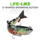 Multi-jointed 13cm 22g Sea Fishing Lures Plastic 8-section Artificial Hard