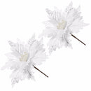 Party Supplies Christmas Tree Flowers Xmas Gift Glitter Ornament Poinsettia