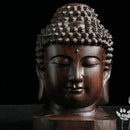Ornament Redwood Crafts Buddha Statue Tathagata Sculpture Sakyamuni Head