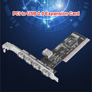 480Mb/s 4 Ports PCI to USB 2.0 Adapter PCI Controller Cards Desktop Accessories