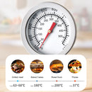Stainless Steel Thermometer BBQ Grill Smoker Thermometer for Outdoor Kettle