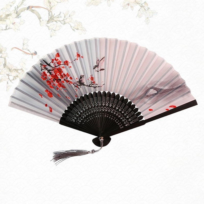 Chinese Style Silk Folding Fan Party Ornaments Dance Hand Fans (Style 4)