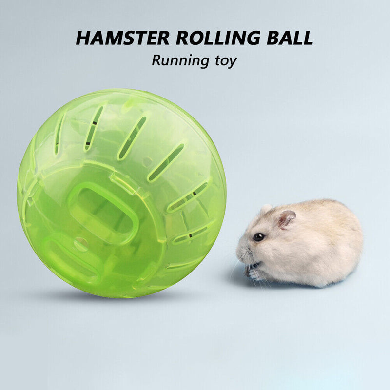 Plastic Mini Jogging Ball Pet Hamster Gerbil Running Ball Play Toys (Green)