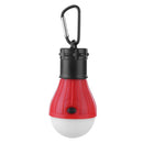 2pcs 3LED Tent Hanging Lamp 3 Mode Emergency Carabiner Bulb Light(Blue Red)