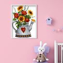 Sunflower Spray Full Round Drill Mosaic Diamond Painting Picture of Rhinestone