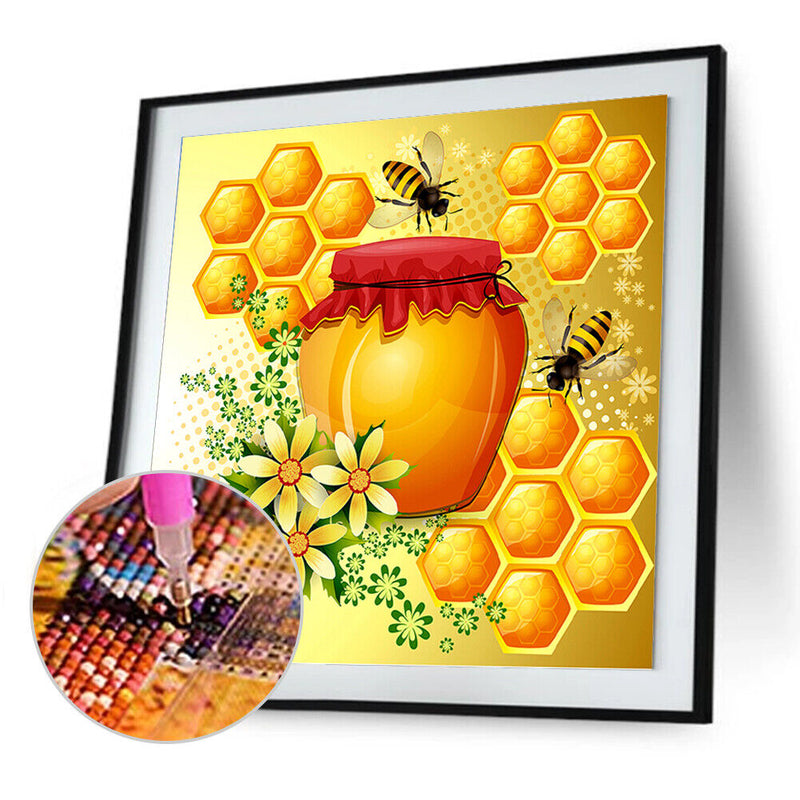 5D DIY Full Drill Diamond Painting Sweet Honey Cross Stitch Needlework Set Decor