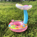 Baby Swimming Ring Cartoon Inflatable Infant Toddler Float Circle with Shelte