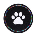 Rhinestone Dog Paw Cup Holder Interior Accessories Anti Slip Mats Car Coasters