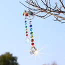 DIY Crystal Beads Rainbow Pendant Handcraft  for Home Decor (C)