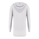 Women Hooded Tops Long Sleeve Print Loose Casual Long Section Pocket Pullovers