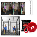 Elastic Resistance Band Exercise Workout Fitness Strength Belt (Red 13mm) Newly