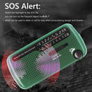 Solar Hand Crank Radio AM/FM Radio with LED Flashlight for Outdoor (Green) Newly