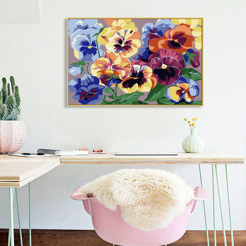 Oil Painting By Number Flowers Art Oil Digital Picture Home Wall Decor for Gi