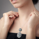 Retro Ethnic Turquoises Necklace Western Style Pumpkin Flower Pendant Chain G