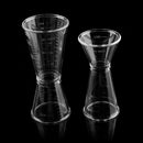 PVC Wine Single Drink Cocktail Shaker Measure Cup Jigger Short Double Shot