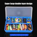 Double Layer Fishing Box 11 Compartments Fish Bait Lure Hook Storage Case Newly