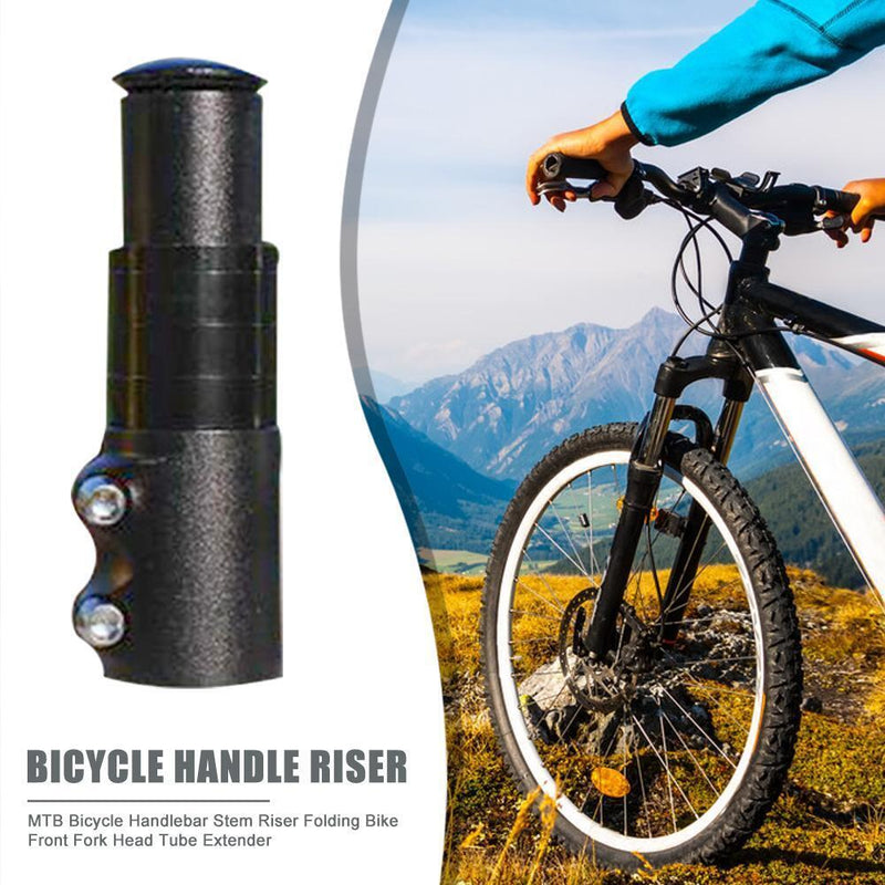 MTB Bicycle Handlebar Stem Riser Folding Bike Front Fork Extender (Black) Newly