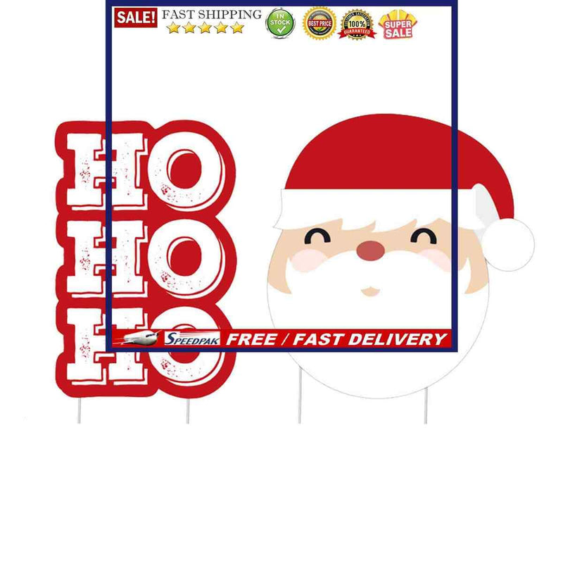 Christmas Yard Decorations Outdoor Santa Xmas Pathway Garden Stakes Set of 10